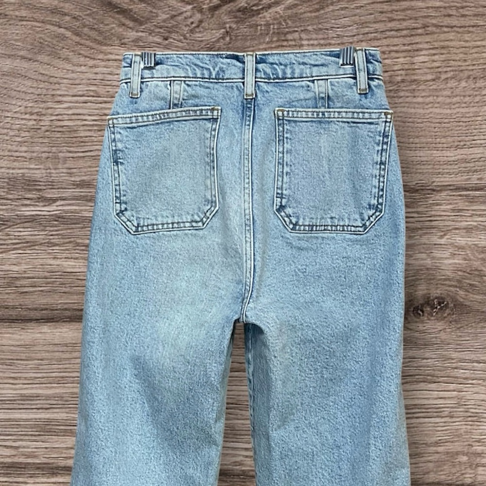 Reformation Alyssa Patch Pocket High Rise Wide Leg Jeans Sz 24 - Picture 9 of 12